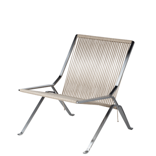 Noordse moderne handgemaakte rattan stoel roestvrij stalen frame